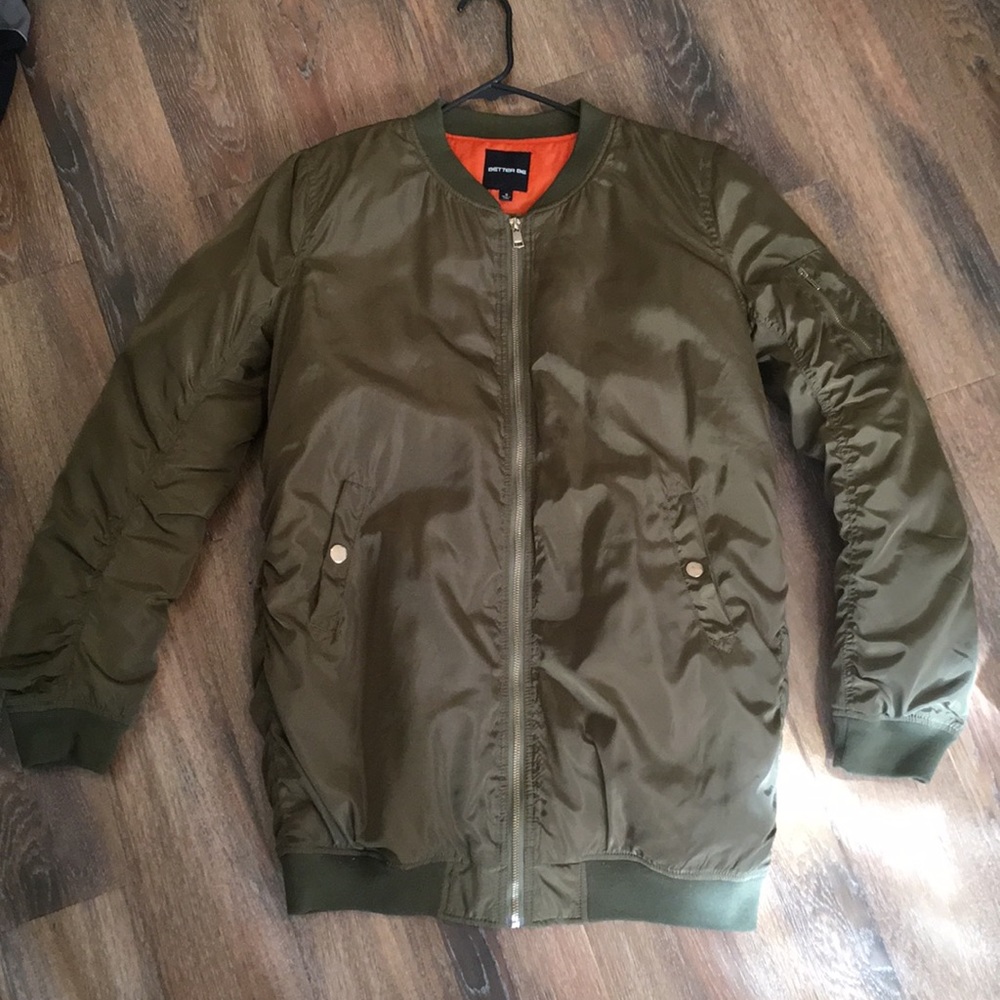 Army Green Bomber Puffer Jacket